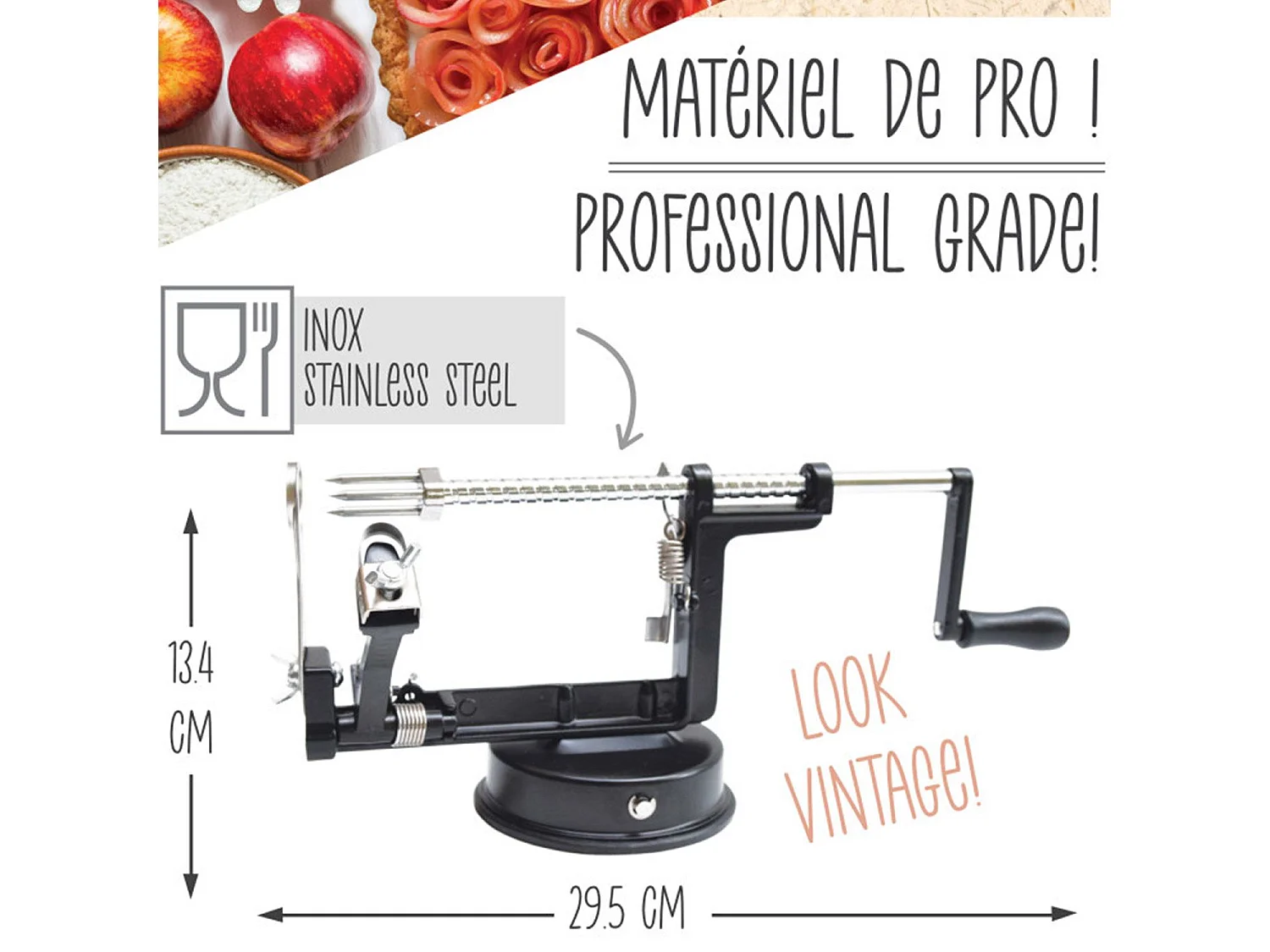 Pelador de manzanas negro