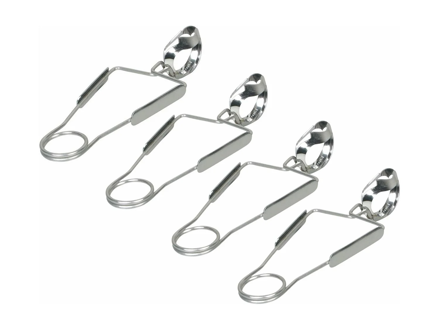 4 Schneckenzangen aus Edelstahl