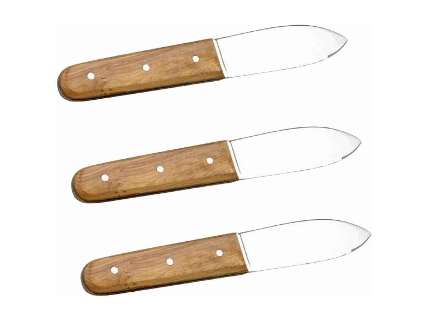 3 couteaux à coquilles saint-jacques