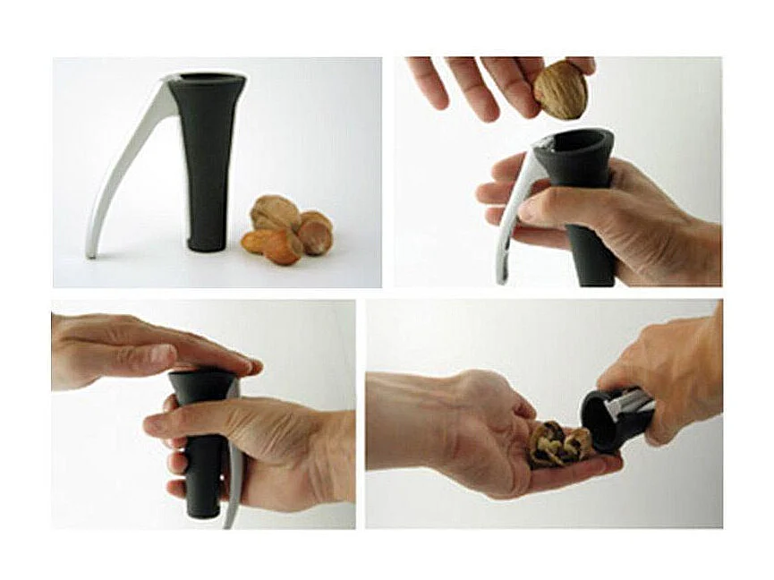 Cascanueces cónico lacado - negro