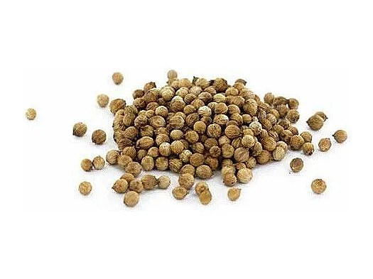 Mortier et pilon en grès blanc + Coriandre en graine bio - 35 g