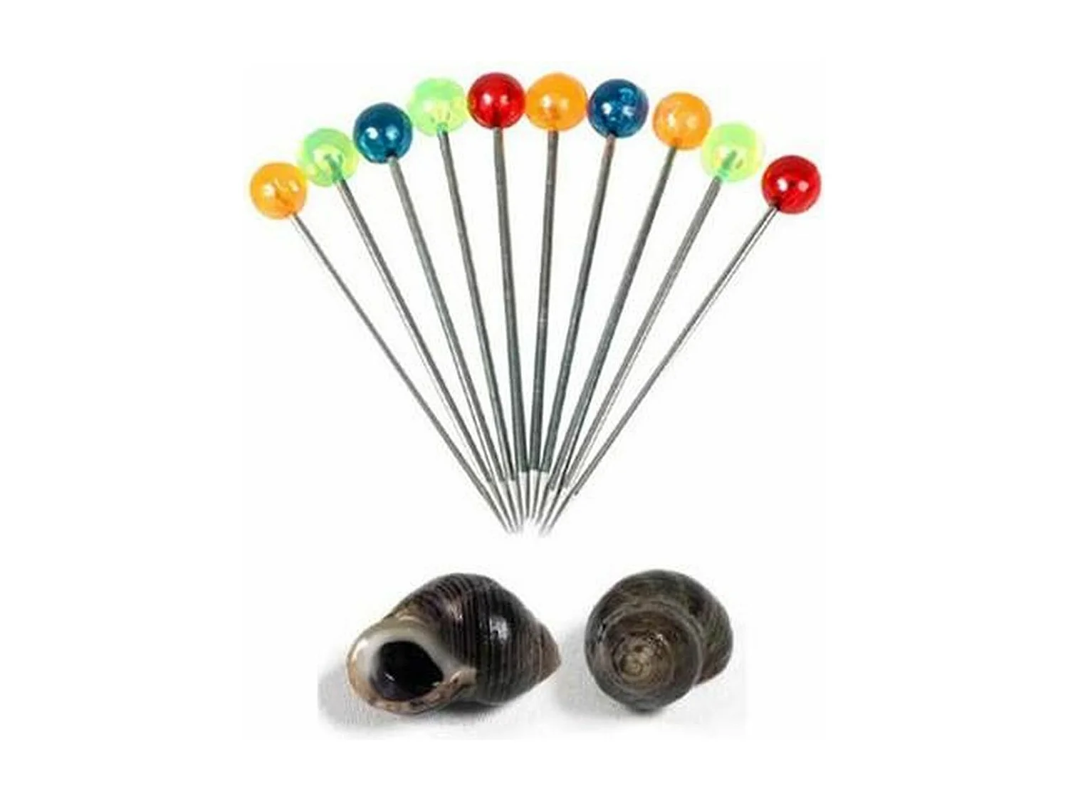 24 piques à bigorneaux avec embout multicolore