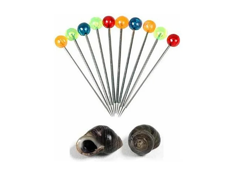 24 piques à bigorneaux avec embout multicolore