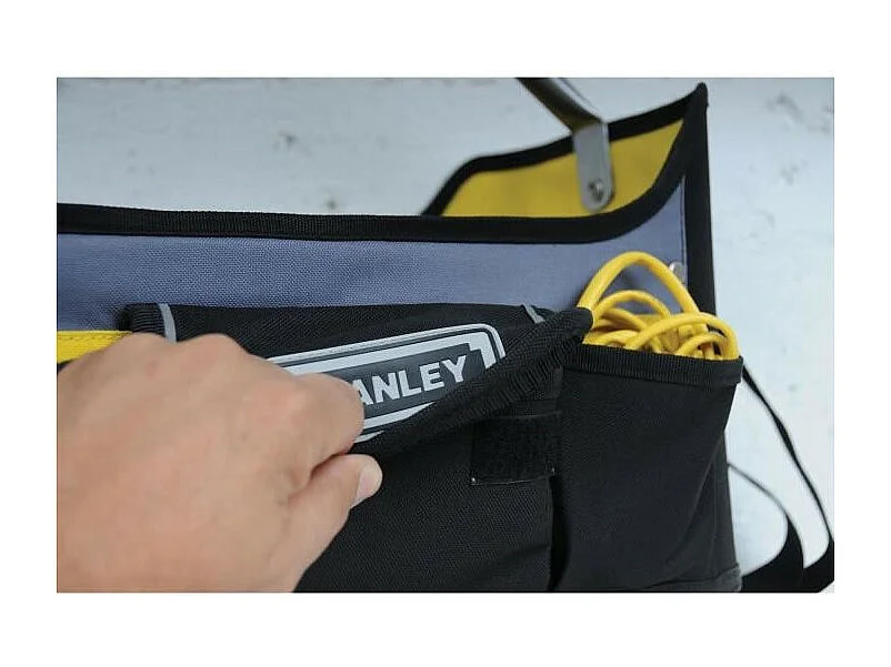 Otwarta torba na narzędzia Stanley 16 cali 40 cm - Wytrzymała tkanina 600x600 denier - Wiele kieszeni - Wytrzymały pasek na ramię