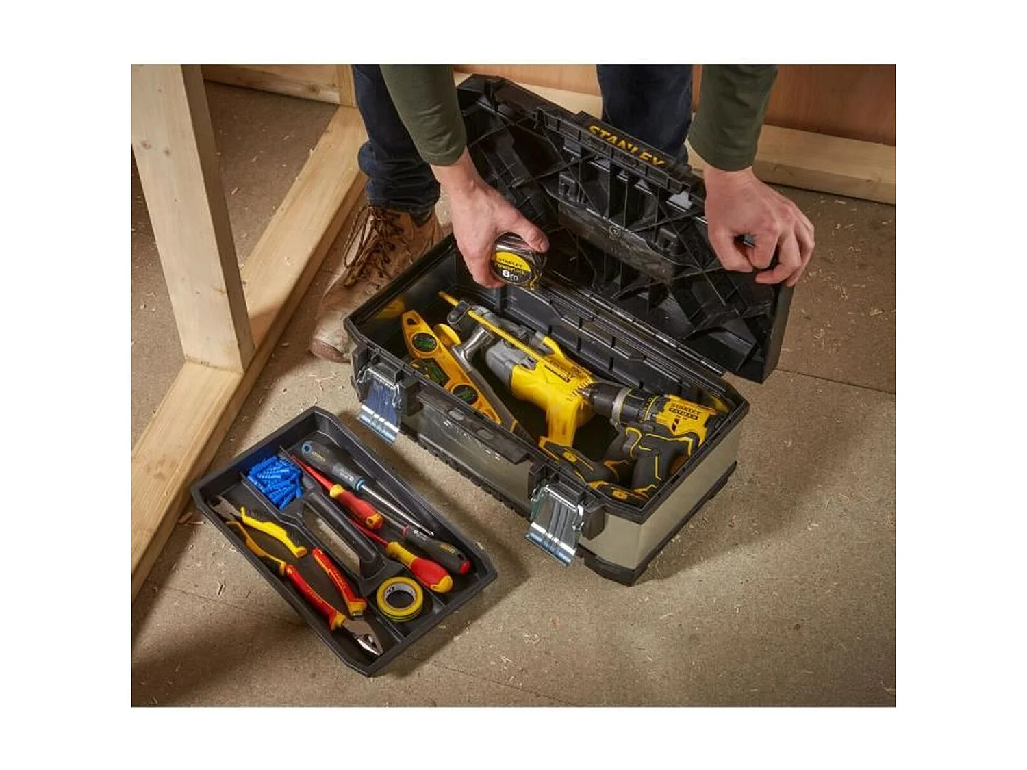 Verzinkter Werkzeugkasten aus zwei Materialien, 51 cm