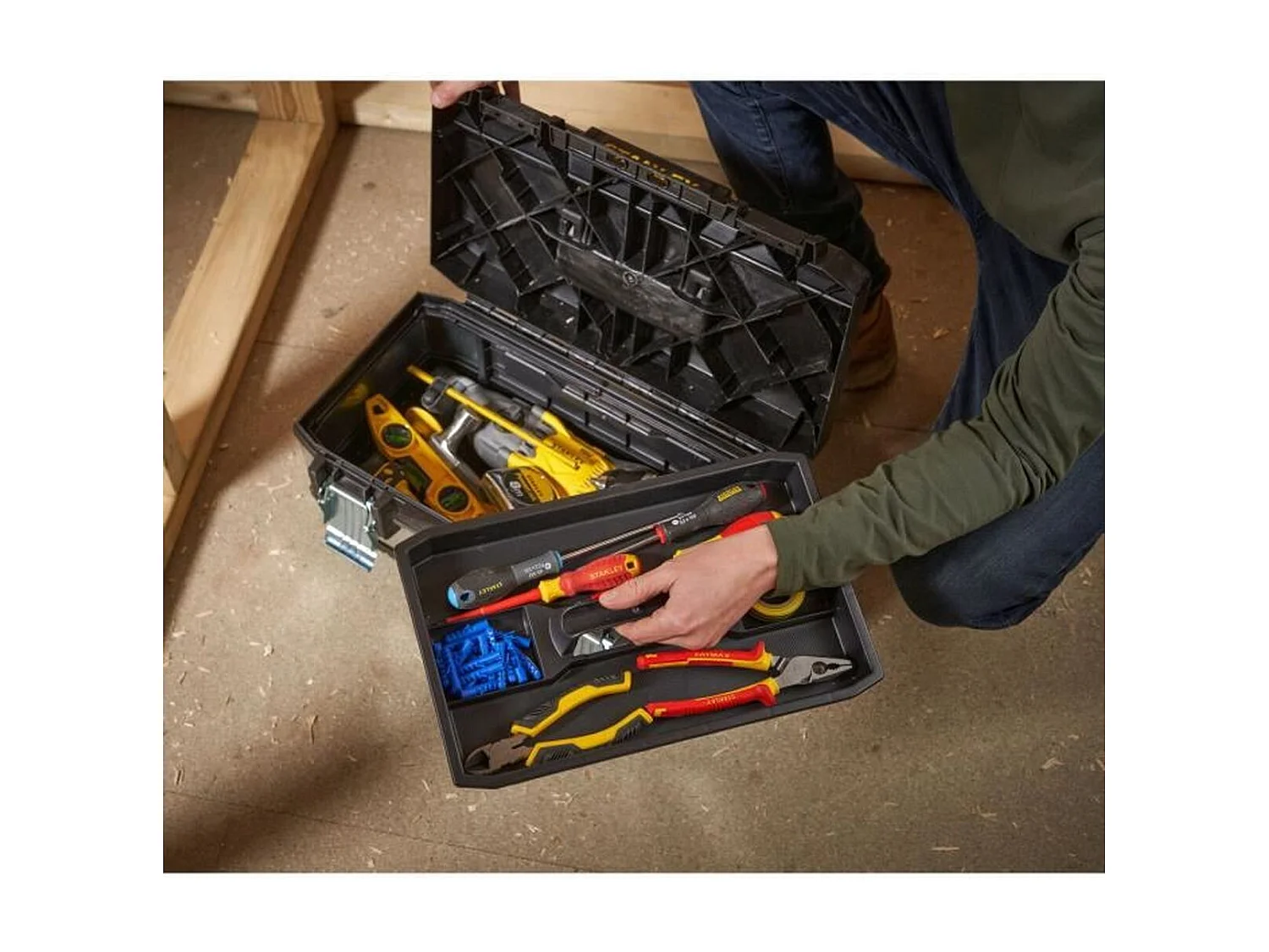 Verzinkter Werkzeugkasten aus zwei Materialien, 51 cm