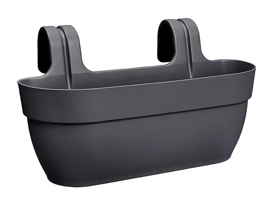 Balconnière en plastique Elho Vibia Campana Easy Hanger Large anthracite - 46 x 24 x 26,5 cm
