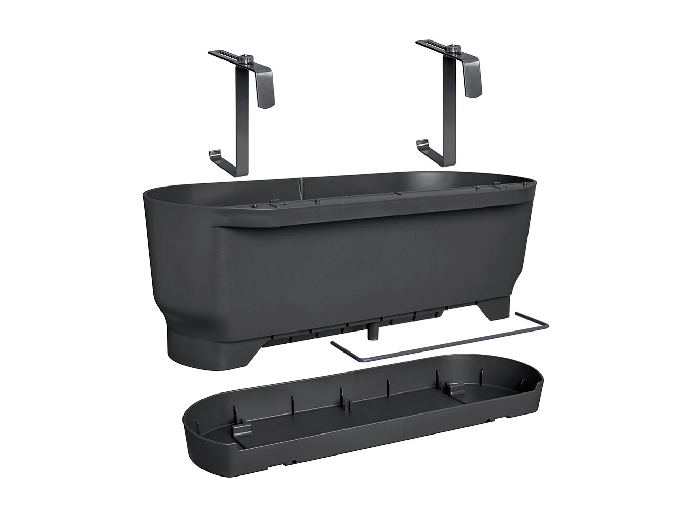 Balconnière Elho Greenville Easy Balcony noir - Longueur 52 cm