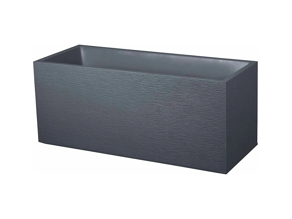 Jardinière rectangulaire Graphit - 99,5 x 39,5 x 43,5 cm - 97 L - Gris anthracite