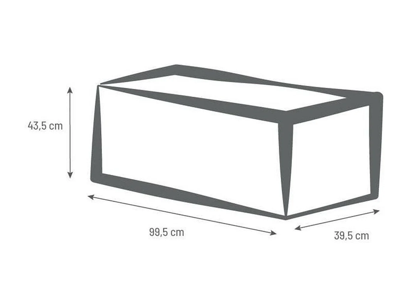 Jardinera Graphit - 99,5 x 39 x 43 cm - 97,6 L - Gris antracita