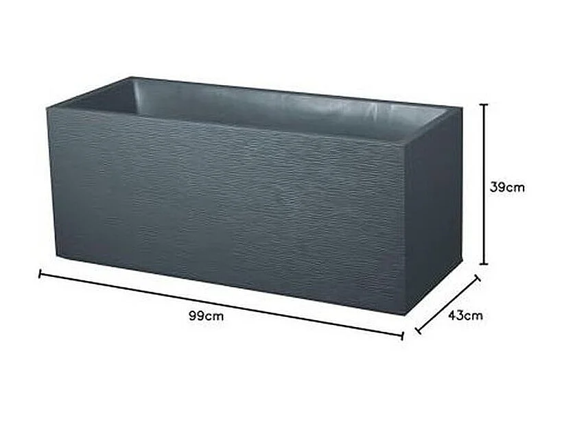 Jardinera Graphit - 99,5 x 39 x 43 cm - 97,6 L - Gris antracita
