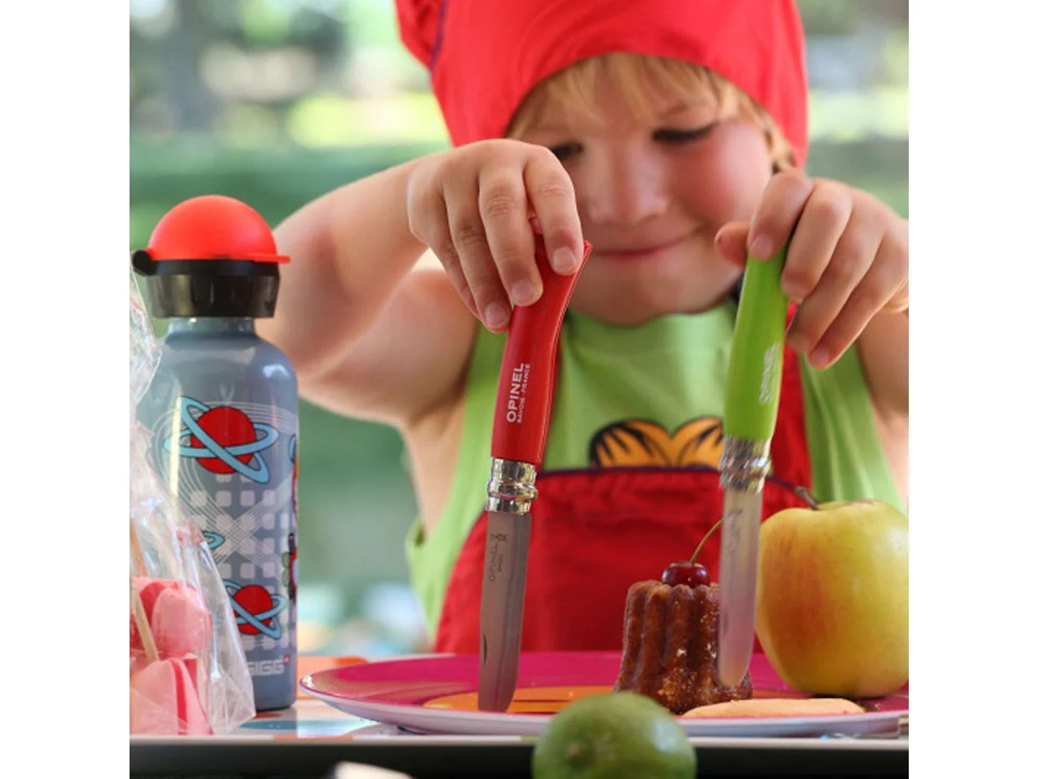 Mi primer cuchillo Opinel rojo n°07