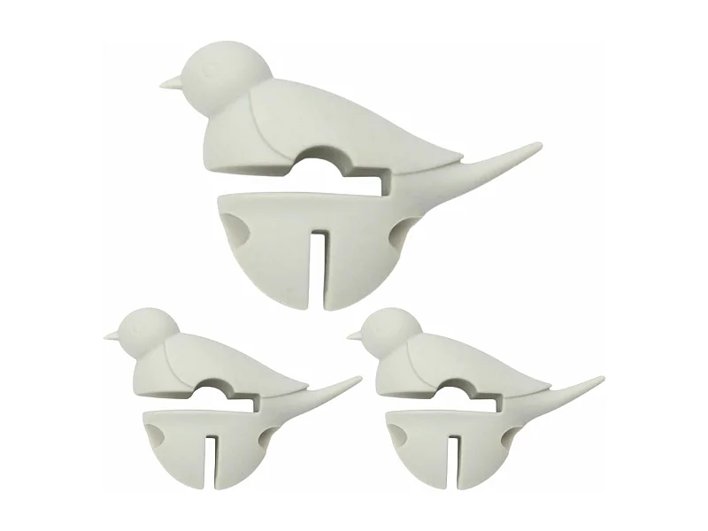 3 Löffel Rest kleiner weißer Vogel