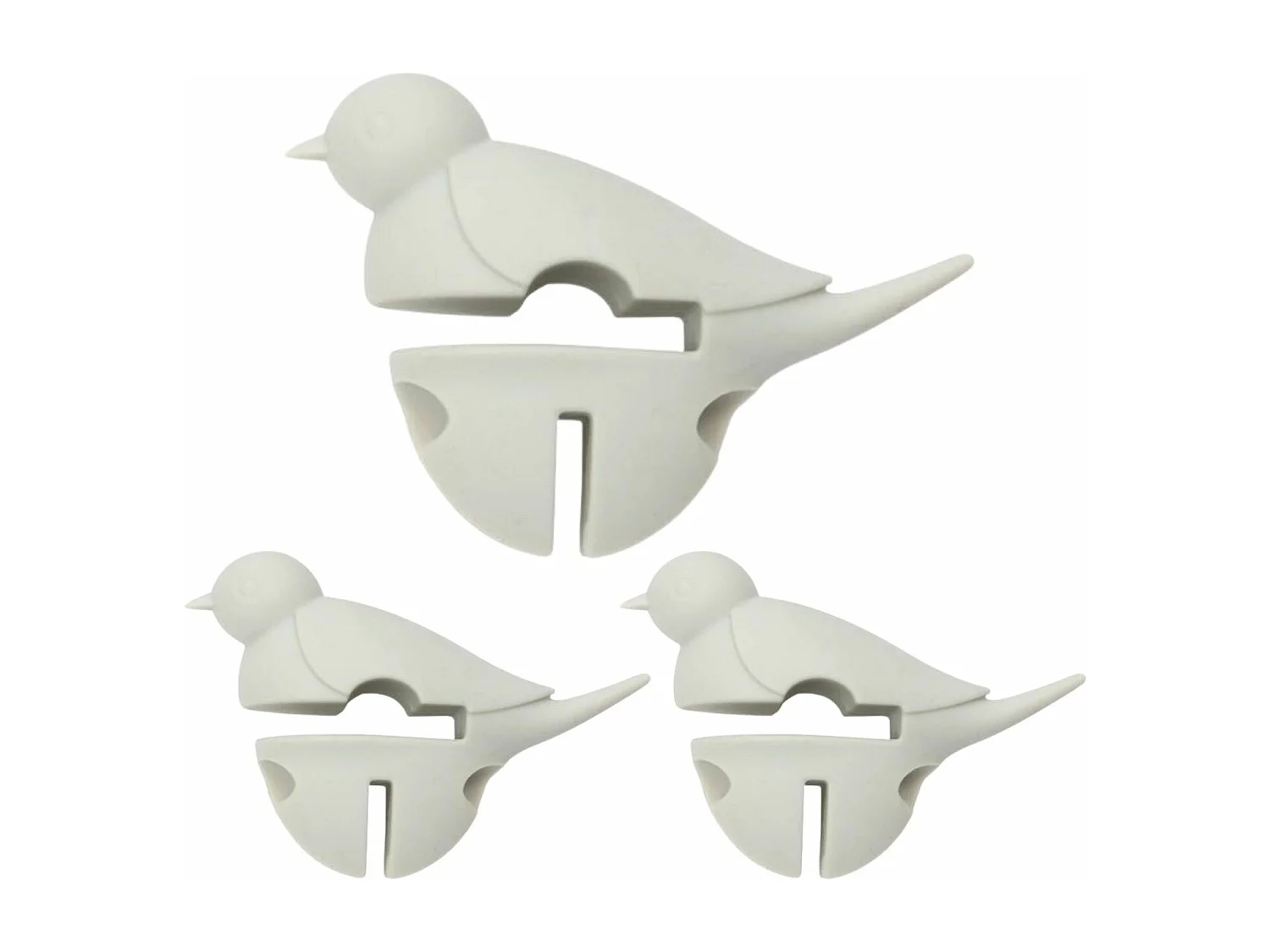 3 Löffel Rest kleiner weißer Vogel