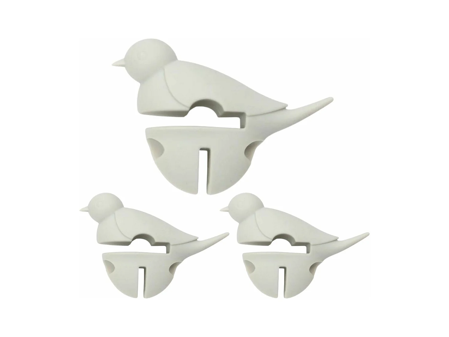 3 repose-cuillère petit oiseau blanc 3 en 1