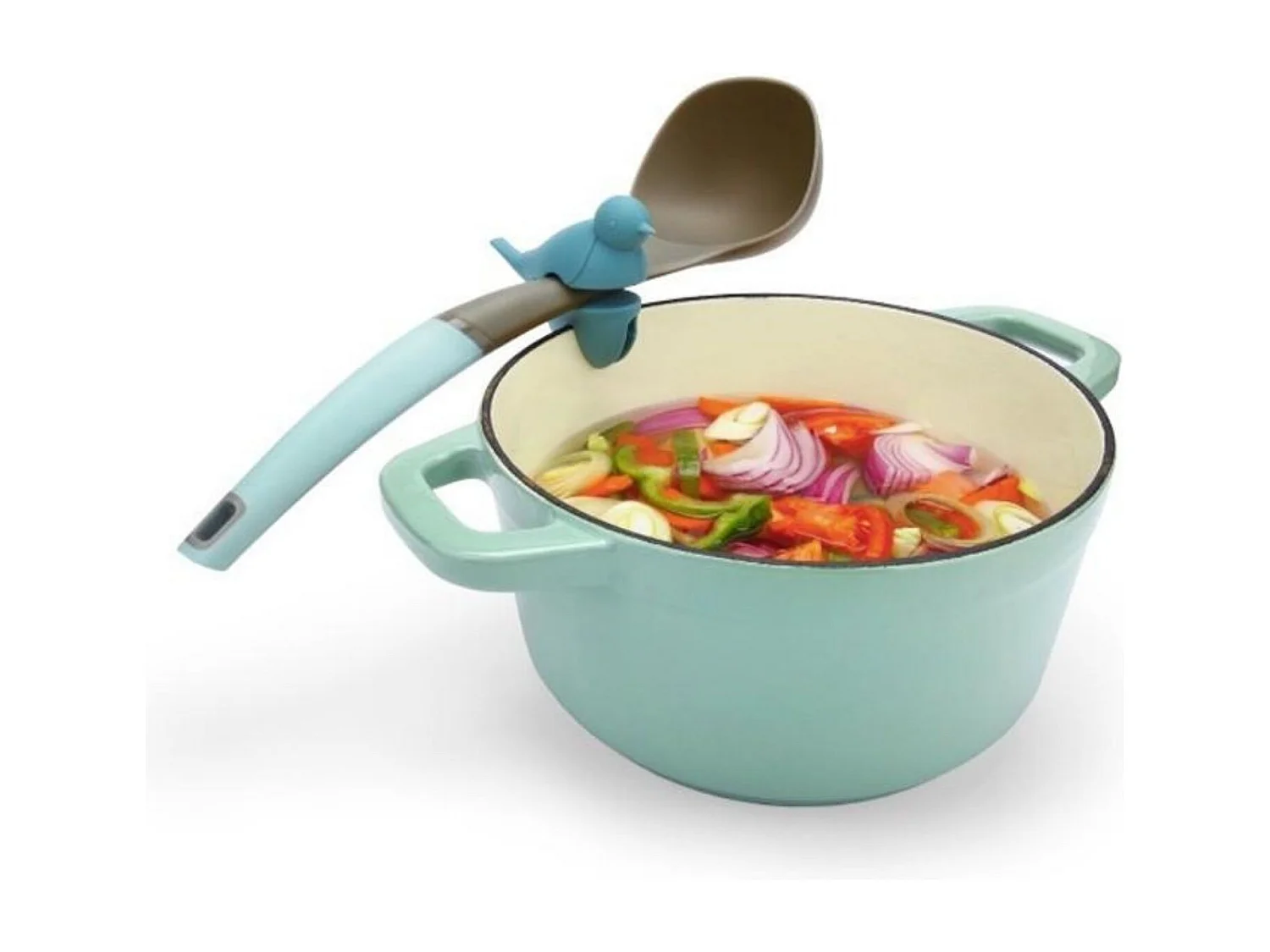 2 Löffel Rest kleiner weißer Vogel