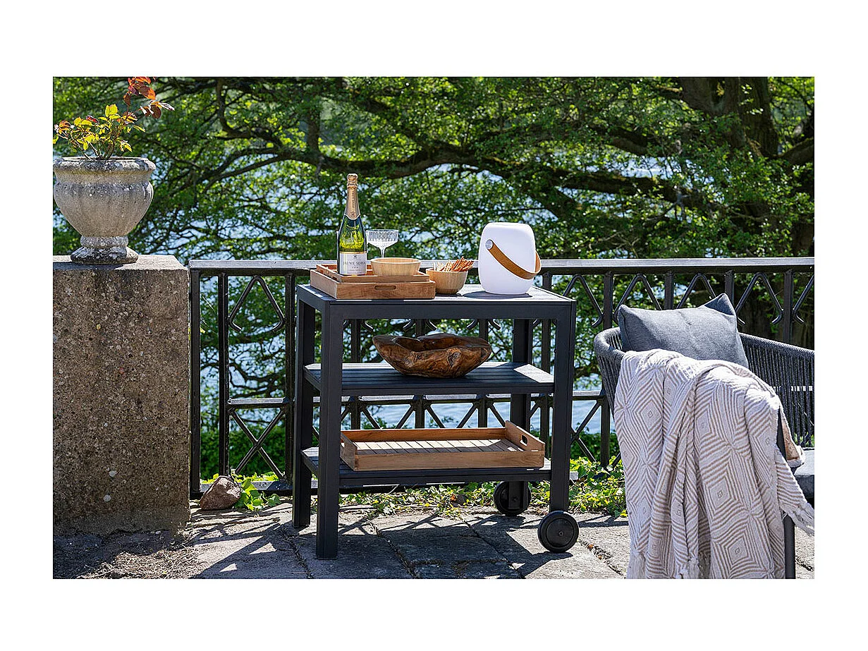 3 Plateau en teck naturel