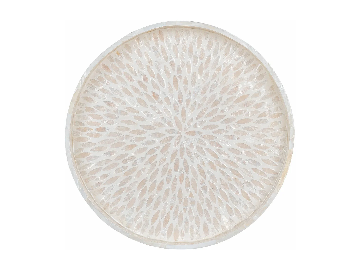 Vassoio in bambù e beige 40 x 40x 35 cm