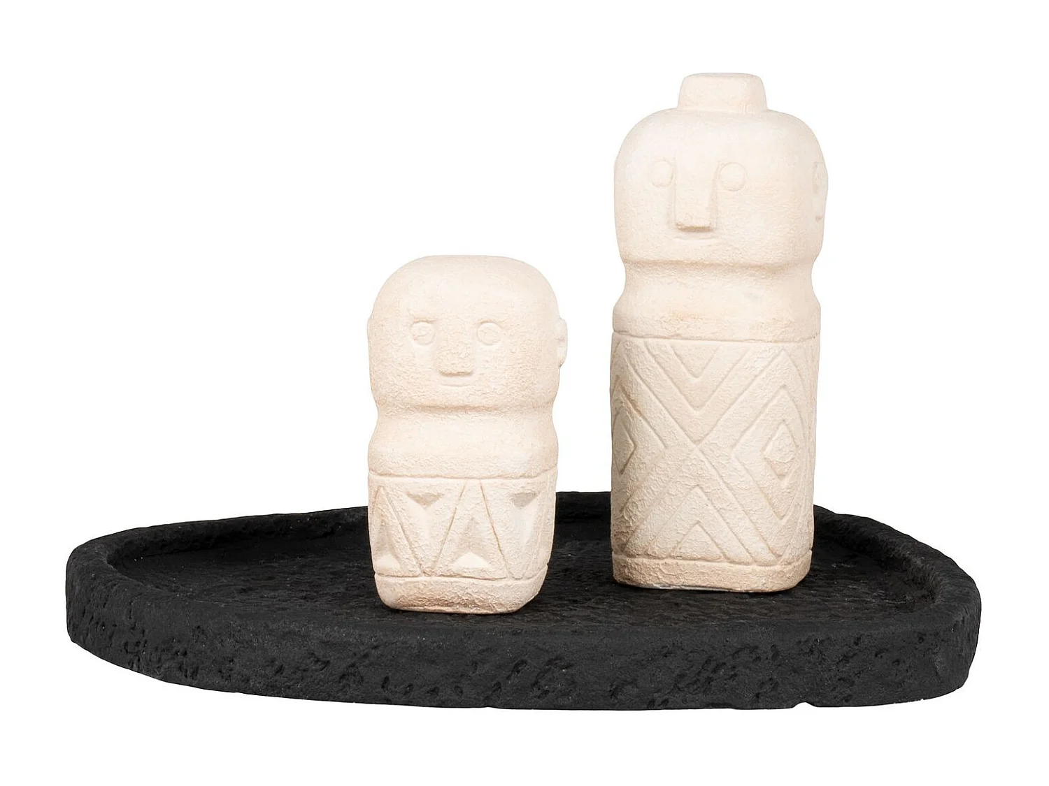 Plateau noir en ciment 26,5 x 26 x 2 cm