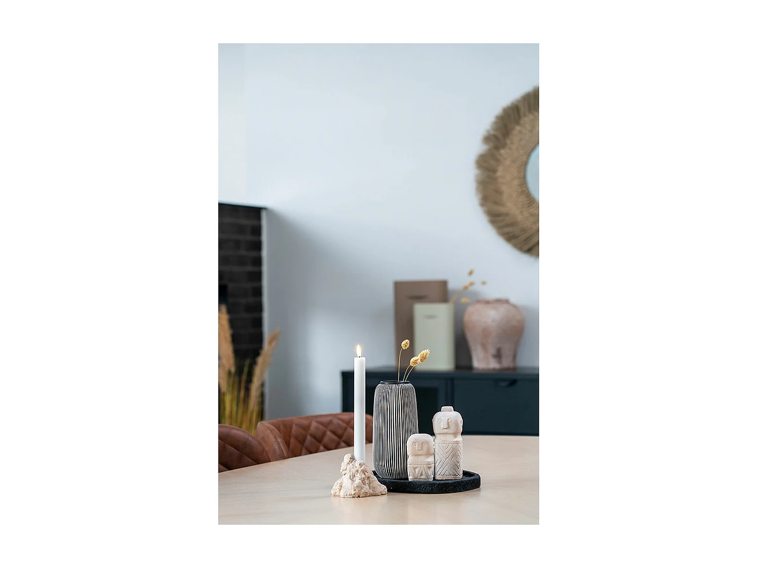 Plateau noir en ciment 26,5 x 26 x 2 cm