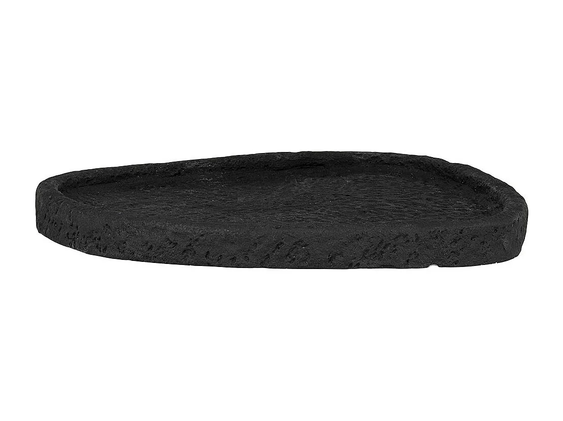 Plateau noir en ciment 26,5 x 26 x 2 cm