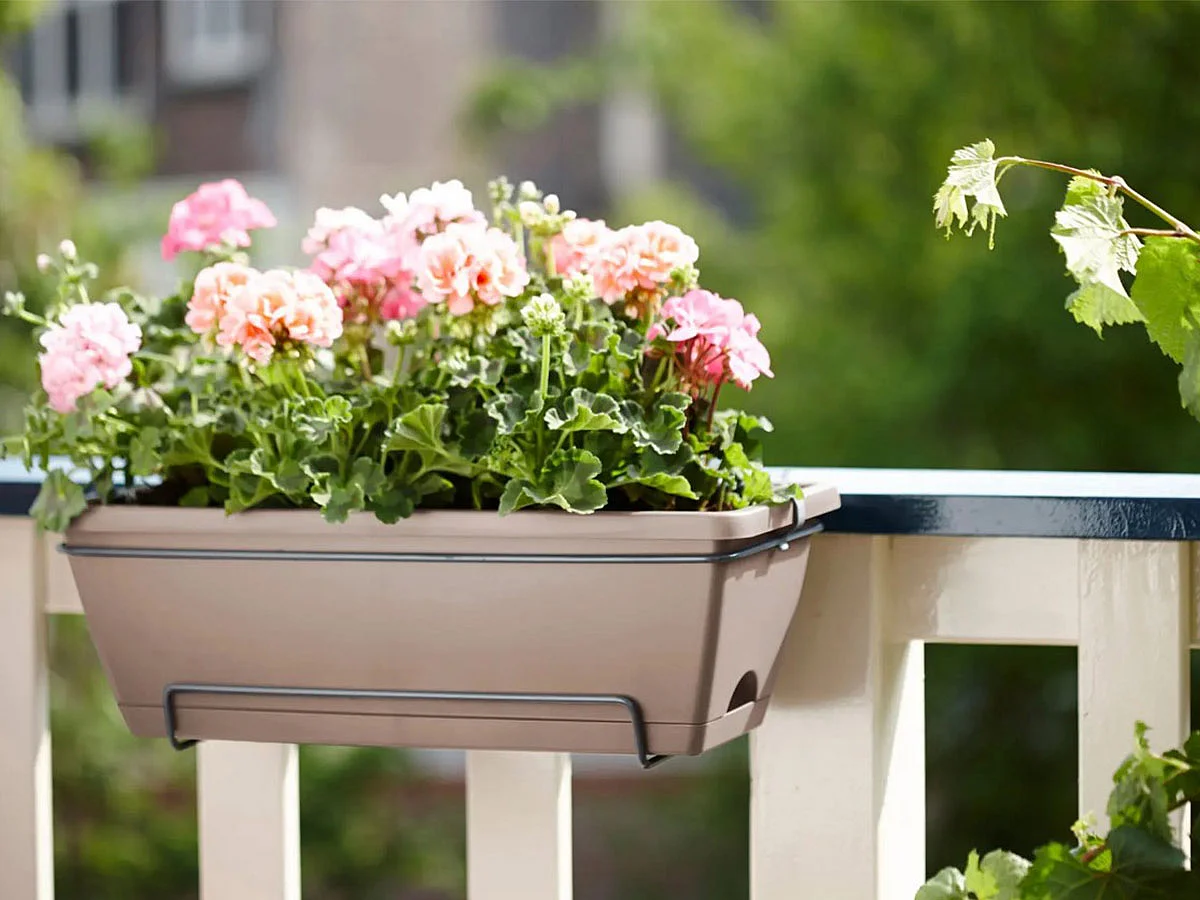 Balconnière en plastique elho Barcelona all in 1 - 50 x 20 cm - taupe