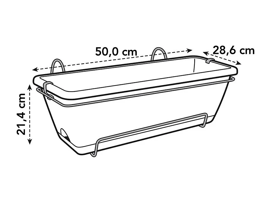 Balconnière en plastique elho Barcelona all in 1 - 50 x 20 cm - taupe