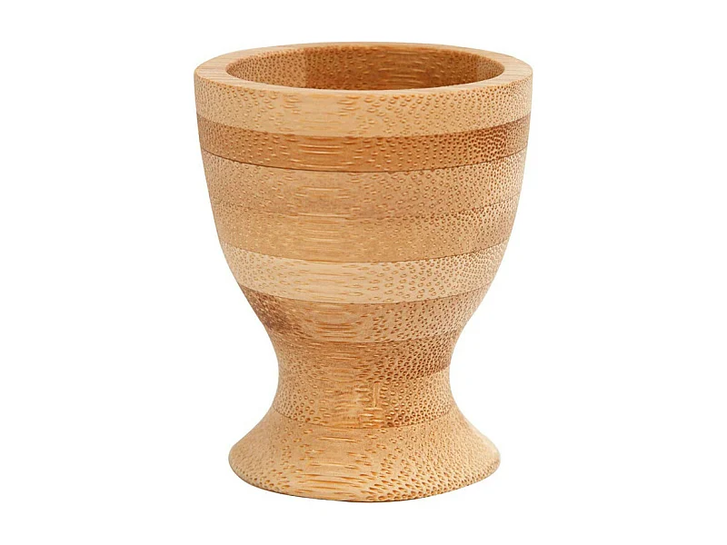Huevera de bambú para decorar 6 x Ø 4,8 cm