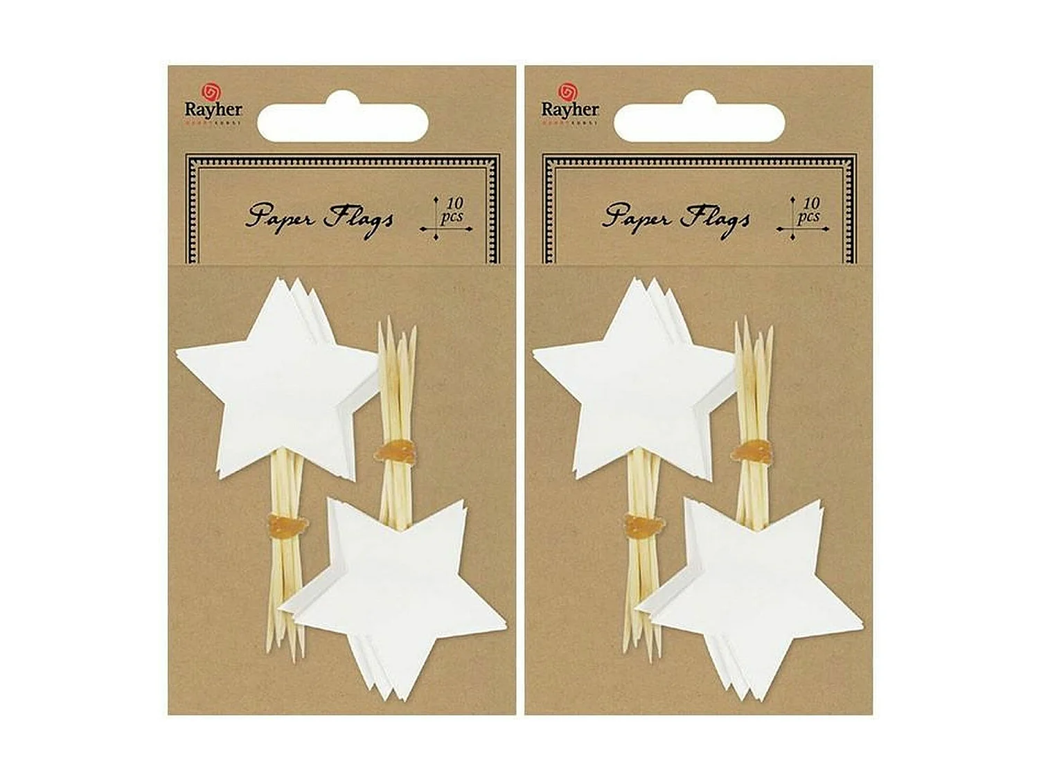 20 piques étoiles blanches