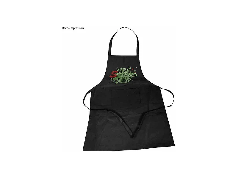 Erwachsene schwarze Baumwollschürze mit 95 x 70 cm