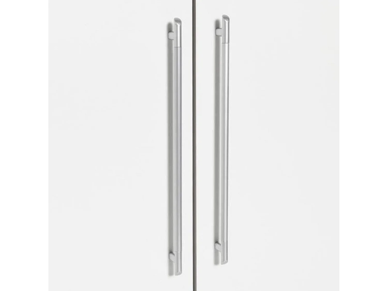 Kleiderschrank 4 Flügeltüren + 6 Schubladen – Spanplatte – Eiche und Weiß – 206 x 60 x 200 cm