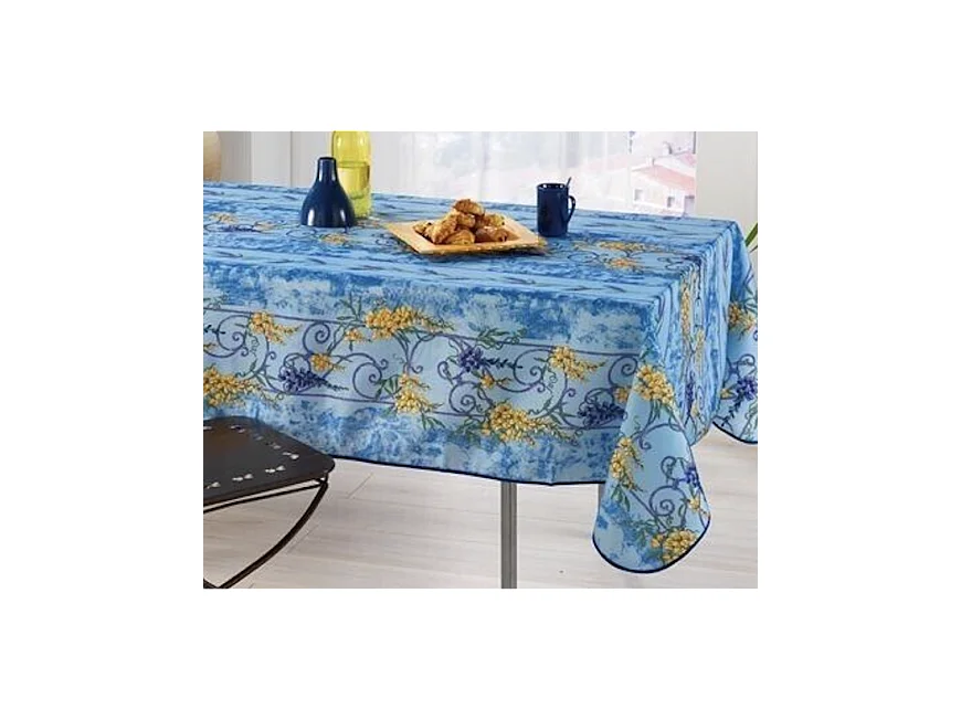 Nappe Provençale Rectangle Anti-Tâche Glycine 100% Polyester
