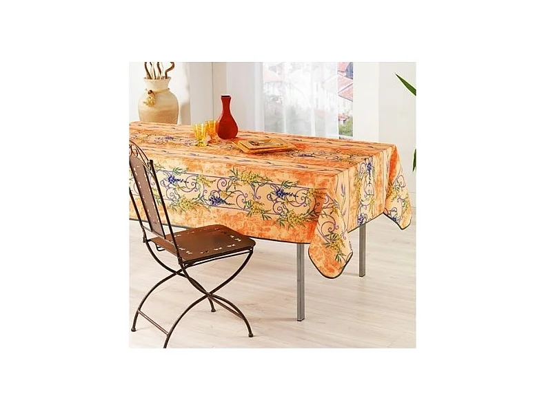 Nappe Provençale Rectangle Anti-Tâche Glycine 100% Polyester