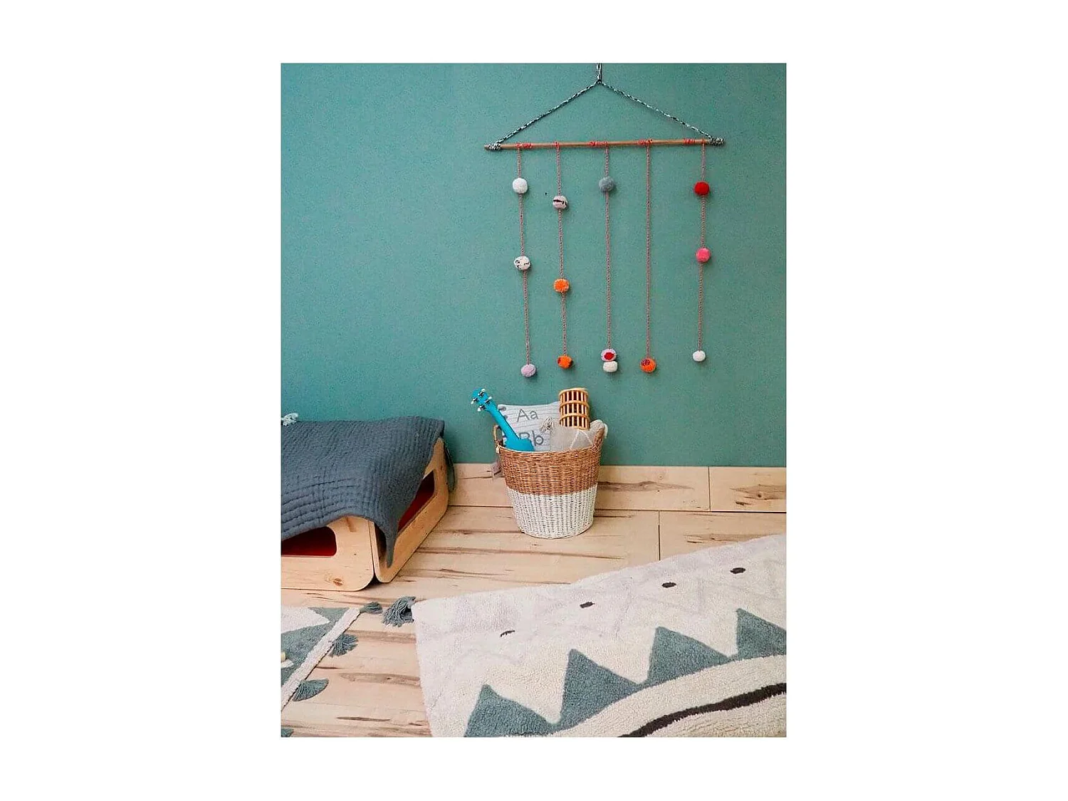 Tapis lavable en machine mini Azteca Lorena Canals Rectangulaire Berbère Fait main Tapis l