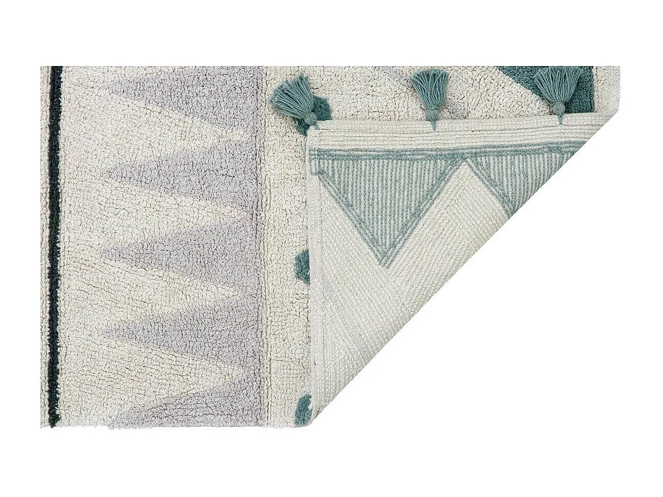 Tapis lavable en machine mini Azteca Lorena Canals Rectangulaire Berbère Fait main Tapis l