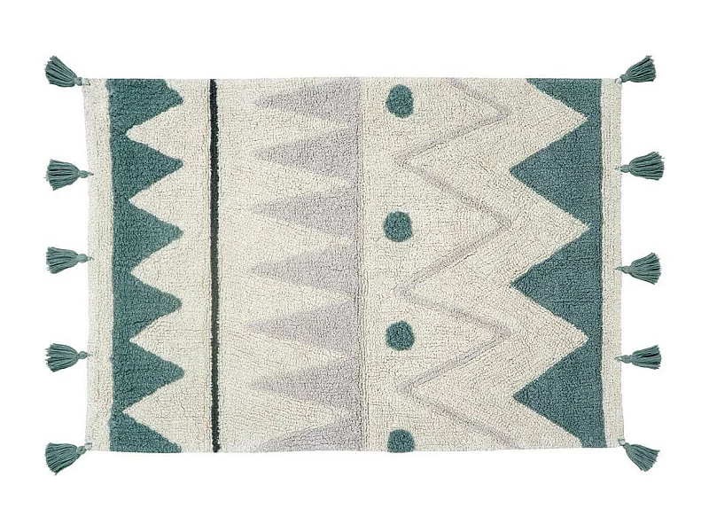 Tapis lavable en machine mini Azteca Lorena Canals Rectangulaire Berbère Fait main Tapis l