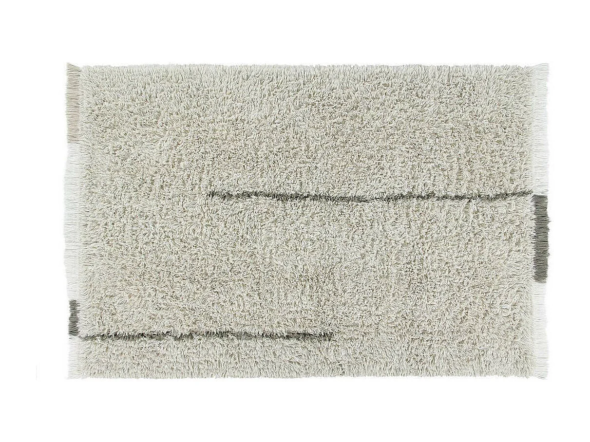 Alfombra de lana marrón natural 170 x 240 cm