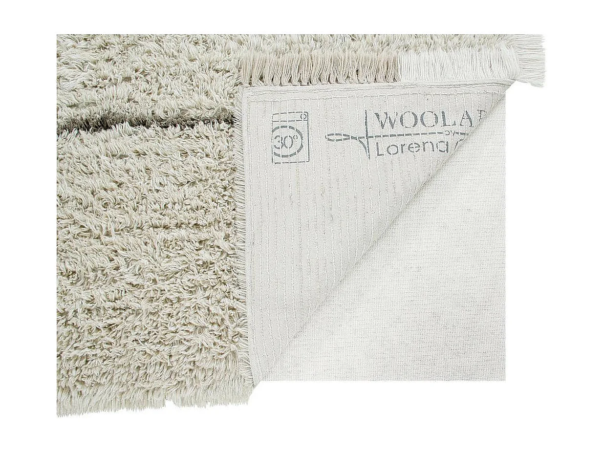 Alfombra de lana marrón natural 170 x 240 cm