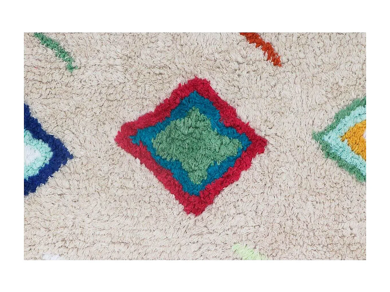 Tapis avec franges ethnique mini Kaarol Lorena Canals Rectangulaire Berbère Fait main Tapi