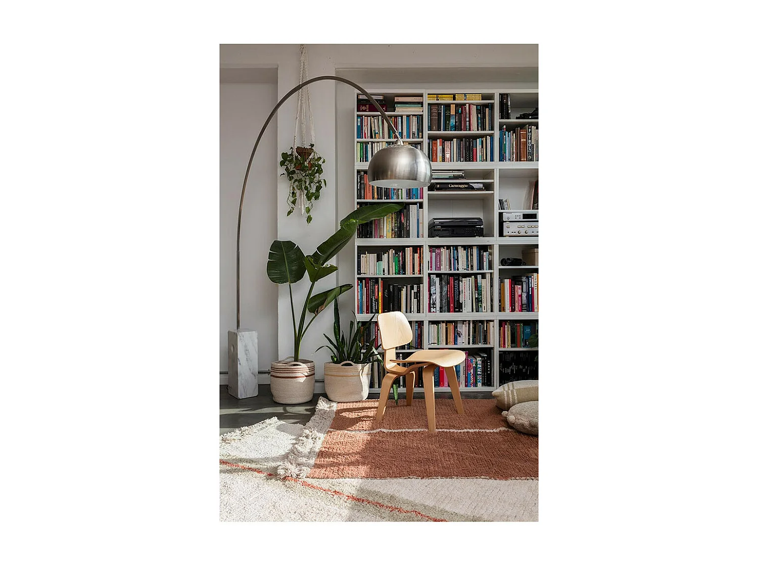 Alfombra de algodón reversible beige 170 x 240 cm