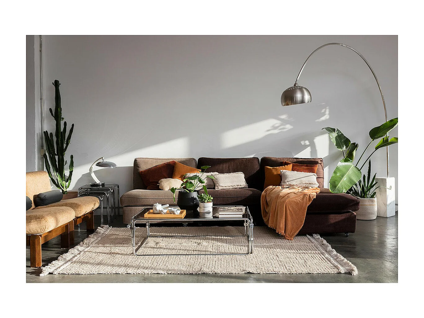 Alfombra de algodón reversible beige 170 x 240 cm