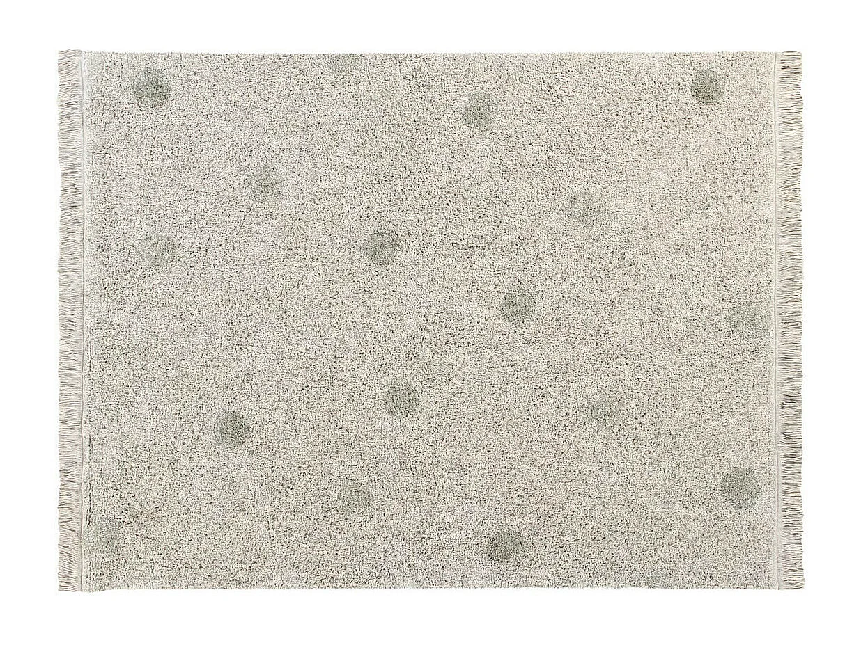 Alfombra de algodón Hippy Dots aceituna 120 x 160 cm