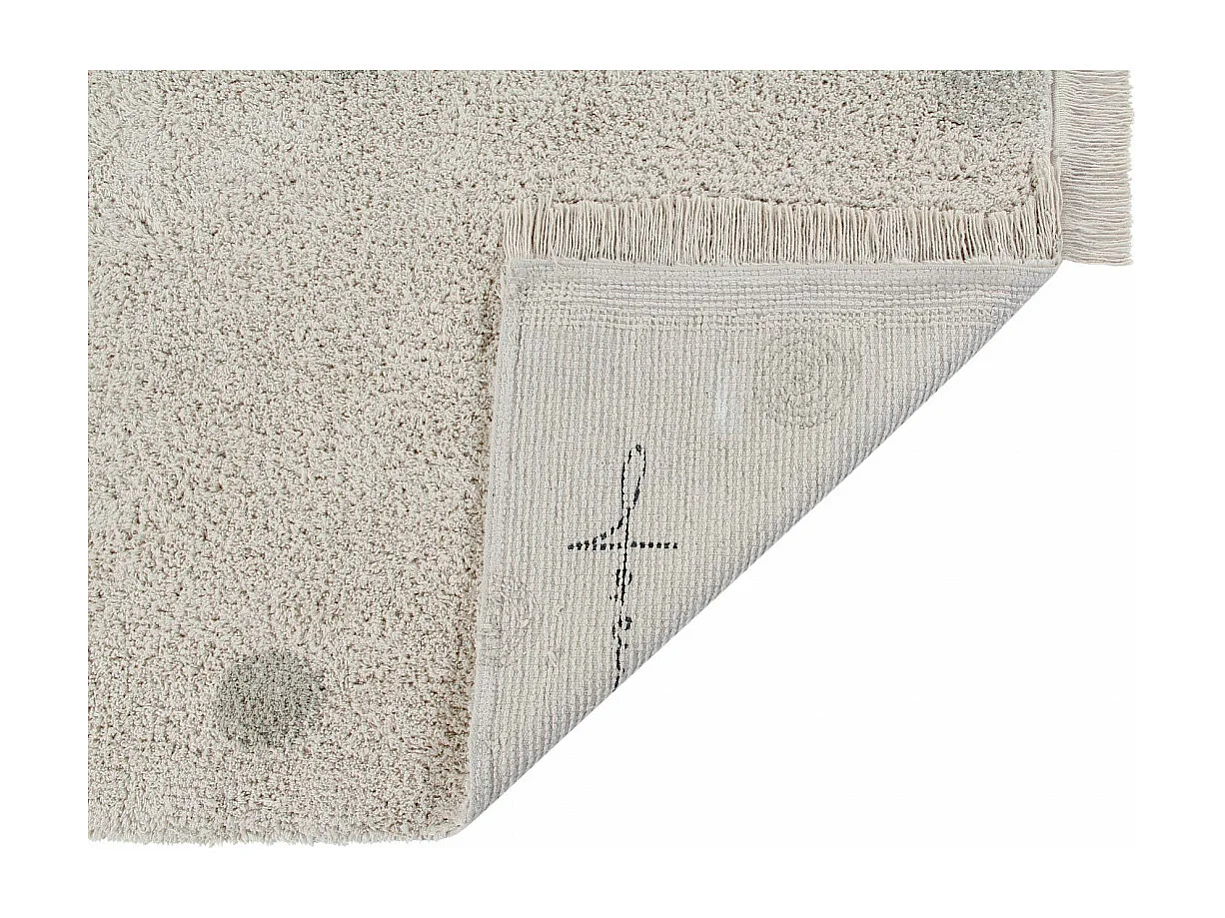 Alfombra de algodón Hippy Dots aceituna 120 x 160 cm