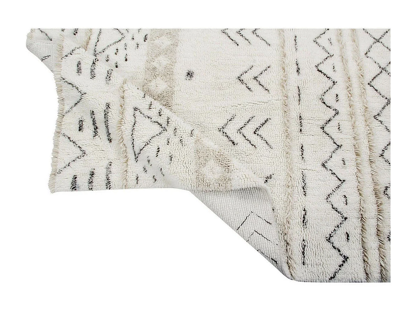 Alfombra bohemia beige con dibujos 170 x 240 cm