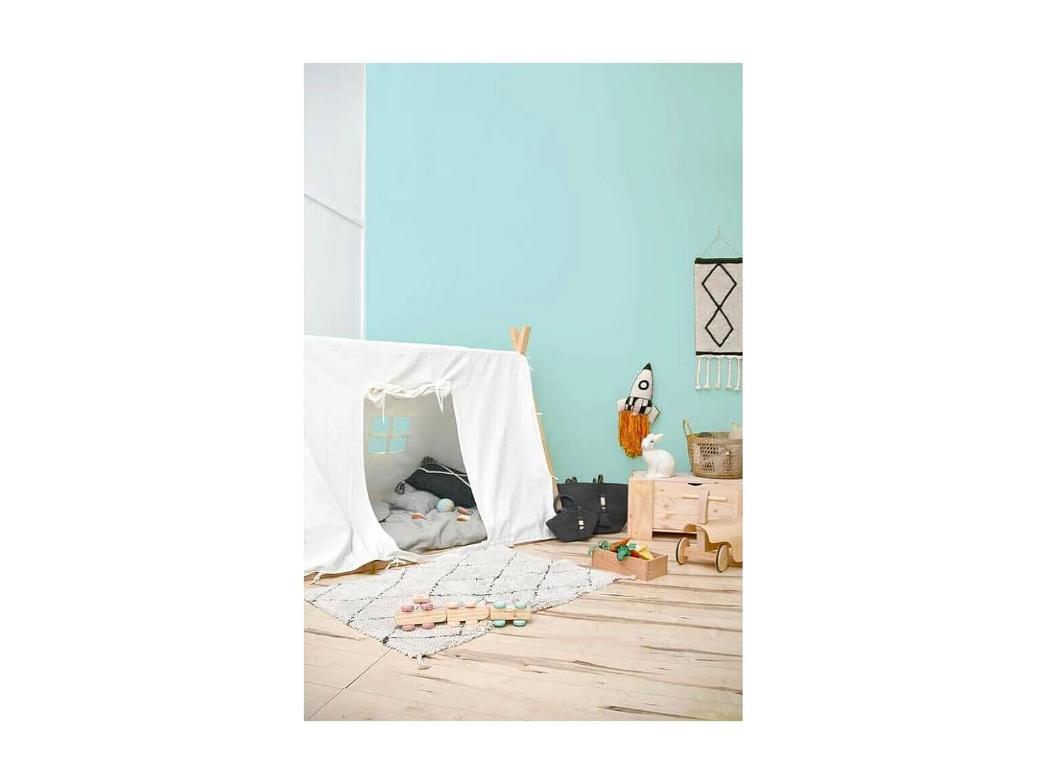 Alfombra de algodón Mini Beréber - 70 x 100 cm