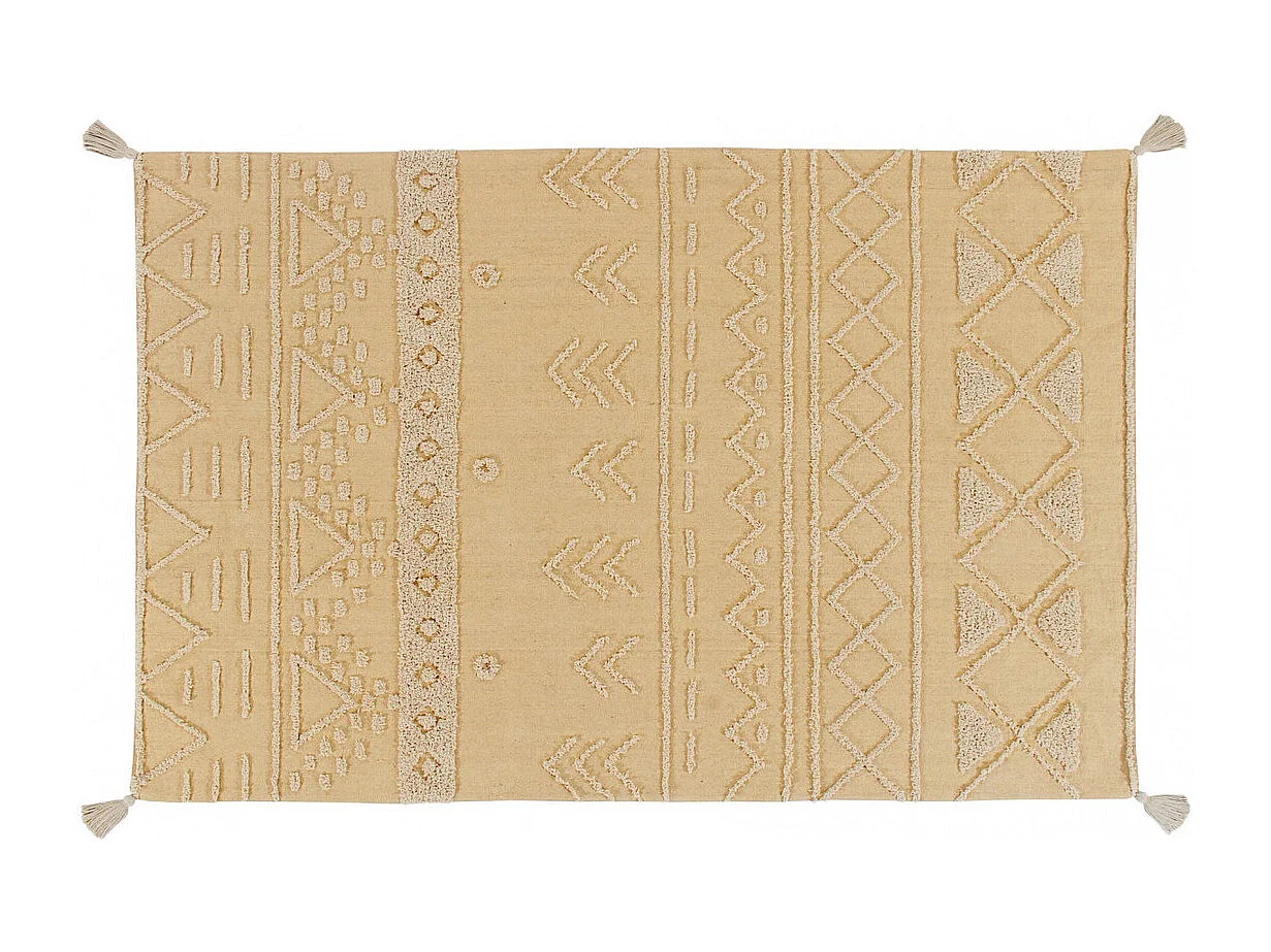 Alfombra de algodón Tribu miel - 120 x 160 cm