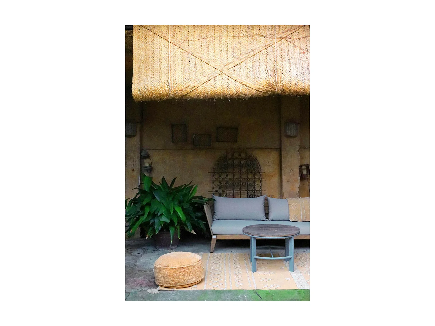 Alfombra de algodón Tribu miel - 120 x 160 cm