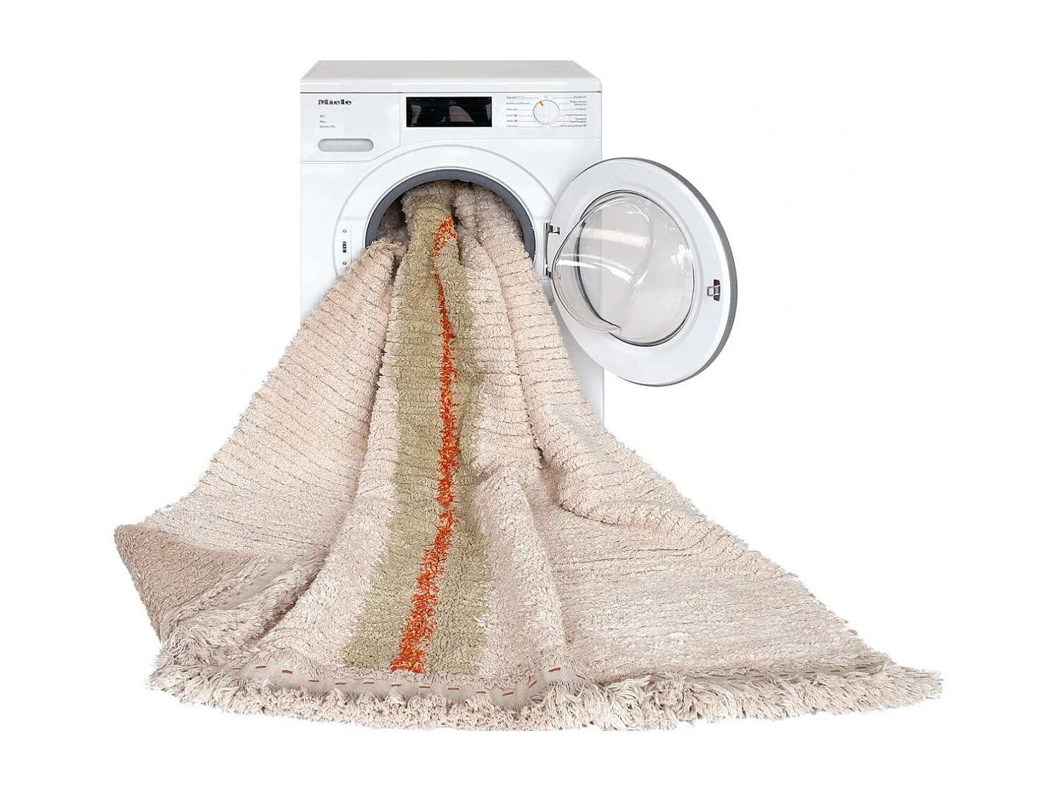 Alfombra de algodón reversible - beige - 140 x 200 cm