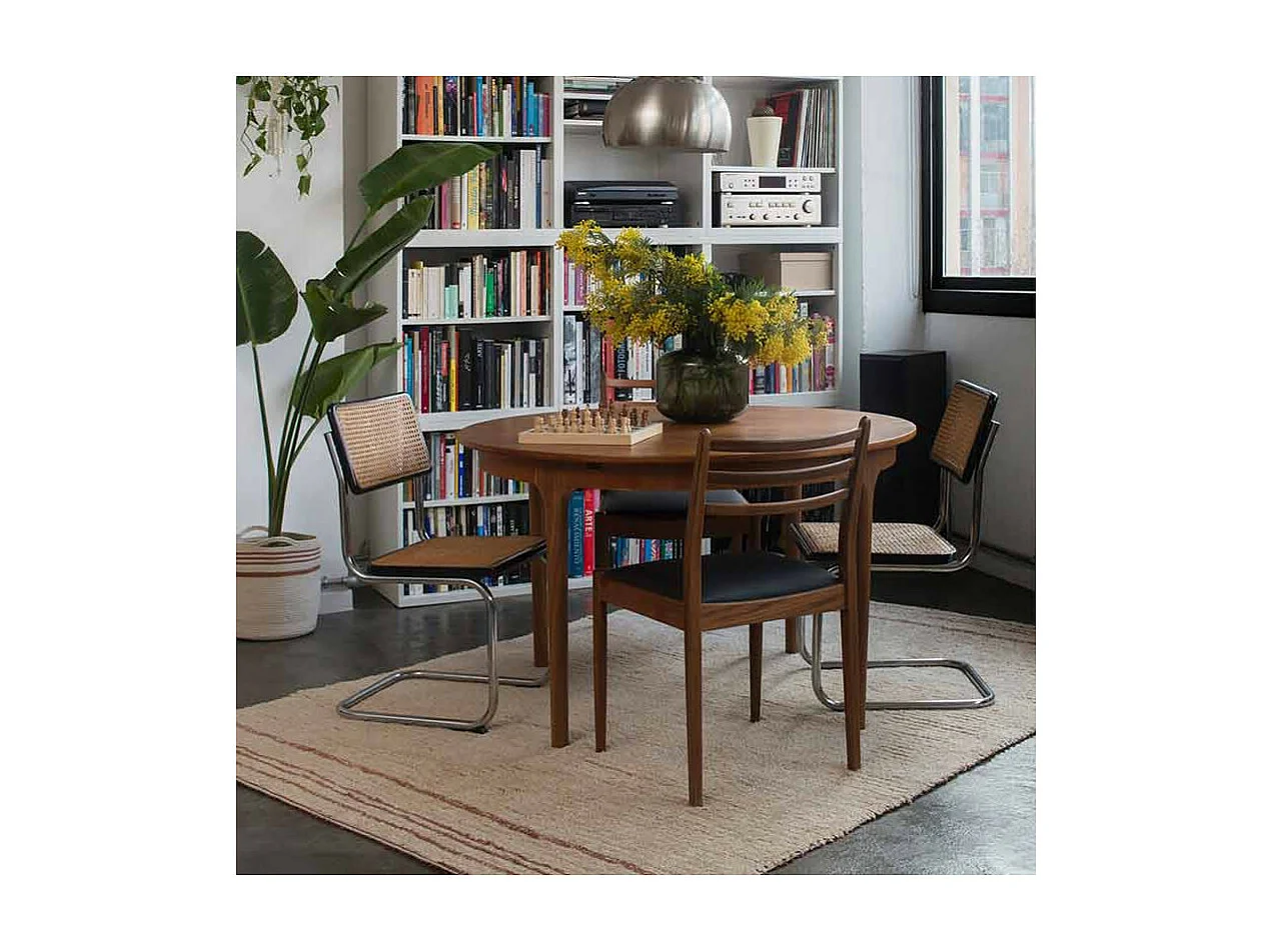 Alfombra de algodón reversible - marrón y beige - 170 x 240 cm