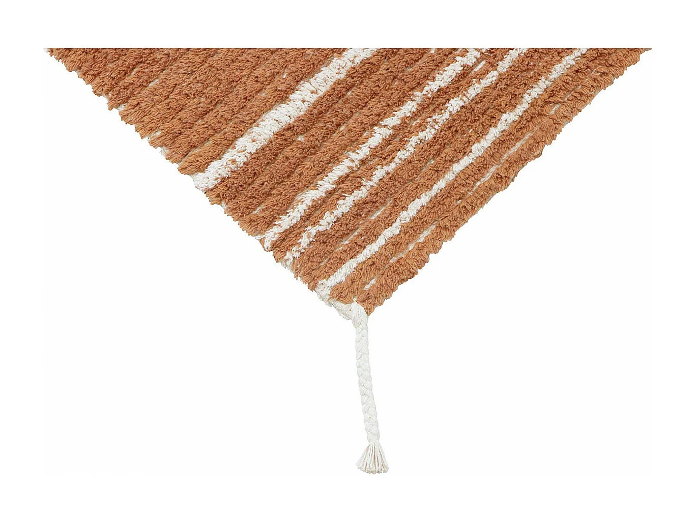 Alfombra de algodón reversible - marrón y beige - 170 x 240 cm